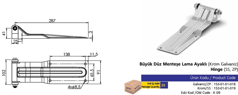 BALAMA autofrigorifica carosare inchidere auto frigorifica balamale hinge cromate